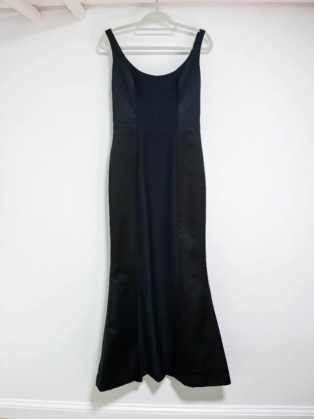 Vintage Vera Wang Bridal Collection Black Satin Full Length Dress Size 8